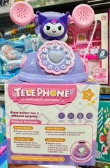 Đồ chơi âm nhạc chiếc điện thoại để bàn Telephone Kuromi 550-140 có đèn và âm thanh dành cho trẻ em từ 3 tuổi trở lên