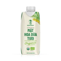 Thùng 12 Hộp Mật Hoa Dừa Tươi Organic Sokfarm 330ml - Đồ Uống Giải Khát Tự Nhiên, Bổ Sung Khoáng Chất Và Năng Lượng