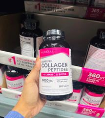 Viên uống Collagen Neocell Grassfed Peptides + Vitamin C & Biotin - Hỗ trợ trẻ hóa da và tóc chắc khỏe, 360 viên