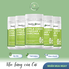 Viên Uống Healthy Care Giấm Táo + Garcinia Cambogia 90 Viên – Hỗ Trợ Giảm Cân, Thanh Lọc Cơ Thể, Tăng Cường Tiêu Hóa