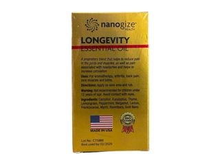 Dầu Lăn Thảo Dược Nanogize Longevity Essential Oil 21ml - Giảm Đau Khớp, Kháng Viêm, Hỗ Trợ Sức Khỏe Từ Thiên Nhiên