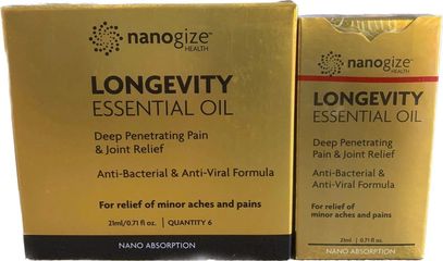 Dầu Lăn Thảo Dược Nanogize Longevity Essential Oil 21ml - Giảm Đau Khớp, Kháng Viêm, Hỗ Trợ Sức Khỏe Từ Thiên Nhiên
