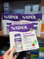 Viên Ngậm Hỗ Trợ Giấc Ngủ Natrol Sleep 5mg - Chai 250 Viên Từ Mỹ Giúp Ngủ Ngon, Tăng Chất Lượng Giấc Ngủ