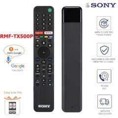 Điều Khiển Remote Tivi Sony RMF-TX500P 2020 - Điều Khiển Giọng Nói, Phím Bấm Êm, Tặng Pin, Hàng Chính Hãng, Bảo Hành 6 Tháng