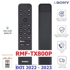 Điều khiển Tivi Sony Giọng Nói RMF-TX800P 2022-2023 - Remote Cao Cấp Hàng Chính Hãng, Tặng Pin, Phím Bấm Êm