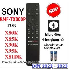 Điều Khiển Remote Tivi Sony RMF-TX800P - Giọng Nói 2022-2023 - Cao Cấp, Phím Bấm Êm, Hàng Mới Tặng Kèm Pin
