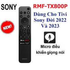 Điều Khiển Remote Tivi Sony RMF-TX800P - Giọng Nói 2022-2023 - Cao Cấp, Phím Bấm Êm, Hàng Mới Tặng Kèm Pin