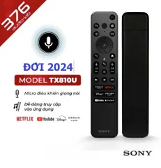 Điều Khiển Tivi Sony RMF-TX810U 2024 - Remote Giọng Nói Cao Cấp Fullbox, Tặng Pin - Tương Thích 4K, 8K, Giọt Bấm Êm