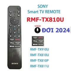 Điều Khiển Tivi Sony RMF-TX810U 2024 - Remote Giọng Nói Cao Cấp Fullbox, Tặng Pin - Tương Thích 4K, 8K, Giọt Bấm Êm