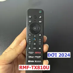 Điều Khiển Tivi Sony RMF-TX810U 2024 - Remote Giọng Nói Cao Cấp Fullbox, Tặng Pin - Tương Thích 4K, 8K, Giọt Bấm Êm