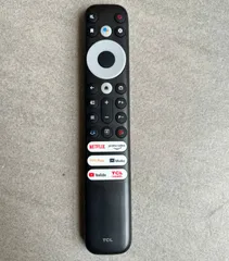 Điều Khiển Remote Tivi TCL Giọng Nói 3 Nút Trắng Dài Smart TV - Phiếm Bấm êm, Tặng Kèm Pin - Phụ Kiện Tivi Chính Hãng