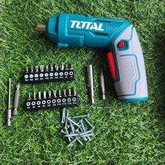 Máy Siết Vít Không Dây Total 4V Nâng Cấp - Bộ 24 Chi Tiết & Đèn Làm Việc Tích Hợp - Dụng Cụ Tiện Ích Cho Thợ Sửa Chữa