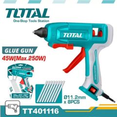 Máy bắn keo nến 45W Total 11.2mm - Dụng cụ tiện ích cho DIY và sửa chữa, kèm 8 que keo dán 150mm