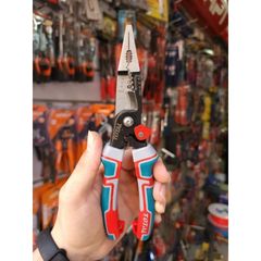 Kìm mũi nhọn 8 inch 6 trong 1 Total THTMF286 K - Dụng cụ đa năng chất lượng cao với tay cầm thoải mái và thiết kế tiện lợi.