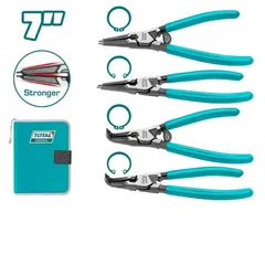 Bộ kìm mở phe 180mm 4 chi tiết Total THTJ214042 - Dụng cụ tiện ích chất lượng cao bằng thép carbon, bảo hành 6 tháng
