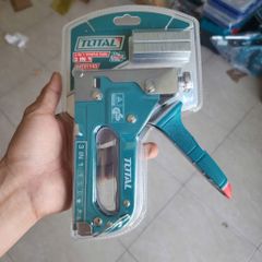 Kìm Bấm Ghim Đa Năng 3 Trong 1 Total - Tặng Kèm 600 Ghim Thẳng, U, Đinh - Dụng Cụ Tiện Ích Đắc Lực Cho Mọi Gia Đình