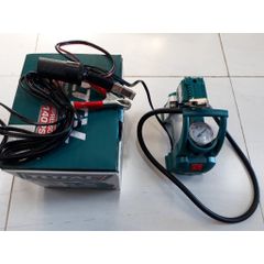 Máy bơm hơi lốp xe ô tô 12V Total TTAC1406 - Áp suất tối đa 140 psi, kèm đèn LED và vòi phun, thiết kế tiện dụng cho xe hơi