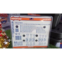 Bộ 6 Cờ Lê Hai Miệng Wadfow WDS2406 - Thép Carbon 45#, Kích Thước 8-24mm, Dụng Cụ Sửa Chữa Ô Tô, Đánh Bóng Chất Lượng Cao