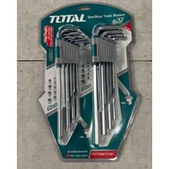 Bộ lục giác 18 chi tiết Total THT106KT0181 - Dụng cụ mở khóa lục giác, bulong, ốc vít dễ dàng, bảo hành 6 tháng
