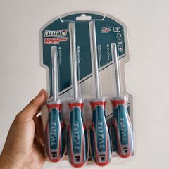 Bộ 4 Tua Vít Total TKSDS0426 - Chất Liệu S2, Từ Tính Mạnh, Tiện Ích Dùng Trong Sửa Chữa Nhà Ở - Dụng Cụ Hữu Ích
