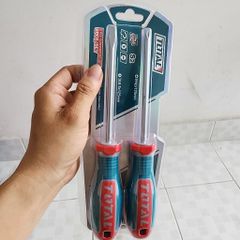 Bộ 2 Tua Vít Dẹp và Bake Total TKSDS0226 - Chất Liệu S2, Có Từ Tính Mạnh, Dụng Cụ Tiện Ích Sử Dụng Hàng Ngày
