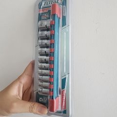 Bộ đầu tuýp 6 cạnh 1/4 inch 10 chi tiết Total THT1411023 - Thép CrV chất lượng cao, đa dạng kích thước 5-14mm