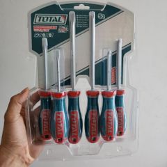 Bộ 6 Tua Vít Đẹp TKSDS0626 - Dụng Cụ Tiện Ích Chắc Chắn, Từ Tính Mạnh, Thương Hiệu Total, Chất Liệu S2