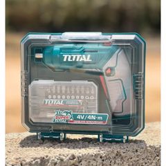 Máy Siết Vít Không Dây 4(V) Total TSDLI04425 - Bao Gồm 20 Mũi Khoan Cr-V + Đèn Làm Việc Tích Hợp, Tiện Dụng Cho DIY