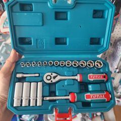 Bộ Khẩu 20 Chi Tiết 1/4 inch Total THT141201 - Dụng Cụ Tiện Ích Chuyên Nghiệp, Chất Liệu CR-V Siêu Bền