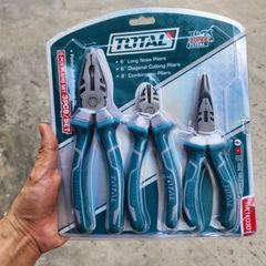 Bộ Kìm Total THT1K0301 - Gồm Kìm Cắt, Kìm Điện và Kìm Mỏ Nhọn Chống Gỉ, Dụng Cụ Tiện Ích Cao Cấp cho Gia Đình
