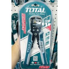 Kìm Tuốt Dây Điện Phát Hiện Điện Áp Total THT152429 K - Dụng Cụ Tháo Lắp Dây 10AWG Đến 24AWG, Chức Năng Cắt và Uốn Thông Minh