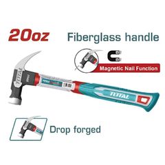Búa Nhổ Đinh Total THCH61020 20oz/560g - Dụng Cụ Sửa Chữa Chất Lượng Cao với Móng Đinh Nam Châm và Tay Cầm Nhựa Sợi Thủy Tinh
