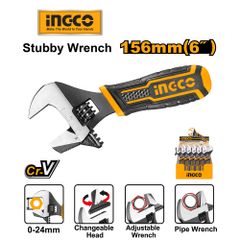 Bộ Mỏ Lết Đa Năng 2 Trong 1 INGCO HADWS088 - Cờ Lê Điều Chỉnh và Cờ Lê Ống Chất Lượng Cao, Tiện Lợi và Đa Dụng