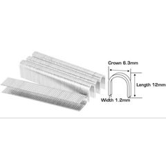 Đinh gim bấm chữ U 12mm Total THT39124 - 1000 cái/hộp - Màu trắng bạc, chất lượng cao, tiện ích văn phòng phẩm