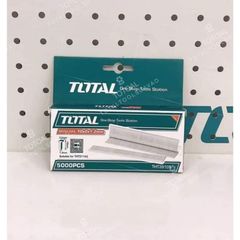 Đinh bấm thẳng 10mm Total THT39105 - Chất lượng cao, dùng cho thiết bị văn phòng và xây dựng, 5000 cái/hộp, màu trắng bạc.