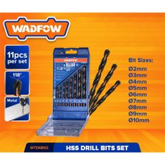 Bộ 9 Mũi Khoan Xoắn Ốc HSS Wadfow - Đường Kính 2mm Đến 10mm, Hộp Nhựa Tiện Dụng Cho Dụng Cụ Làm Việc