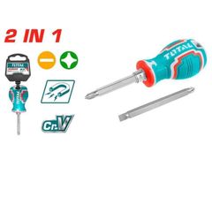Tuốc Nơ Vít Đầu Dẹp và Bake Total THT250216 - Dụng Cụ Tiện Ích Thép CR-V, Tay Cầm Hoán Đổi Dễ Dàng