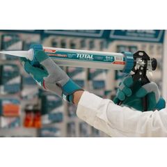 Súng Bơm Keo Silicon Thân Nhôm Total THT20112 - Dụng Cụ Tiện Ích 305mm x 55mm Chính Hãng Trung Quốc
