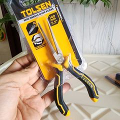 Kềm Kim Mini 4.5'' TOLSEN 10357 - Dụng Cụ Cầm Tay Chất Lượng Cao, Thép Cacbon Mạ Niken, Tay Cầm Nhựa Tiện Dụng