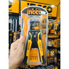 Kìm Tước Dây 3 trong 1 Ingco HWSP102418 - Kìm Cắt, Bấm Cos Tự Động Cho Dây Đồng 0,2-6mm², 10-22 AWG