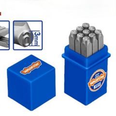 Bộ 9 Mũi Đột Chữ Số 3mm Wadfow - Thép Cacbon Chất Lượng Cao Đầu Đục Cứng 0-9, Dụng Cụ Tiện Ích Nghệ Thuật