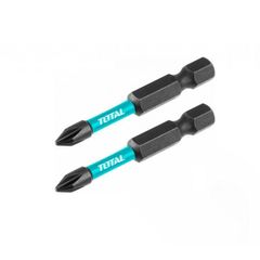 Bộ 2 Mũi Bắt Vít PH3x50mm Total TACIM71PH350 - Thép Công Nghiệp S2, Đen Xanh, Đóng Gói Vỉ Đôi