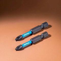 Bộ 2 Mũi Bắt Vít PH3x50mm Total TACIM71PH350 - Thép Công Nghiệp S2, Đen Xanh, Đóng Gói Vỉ Đôi