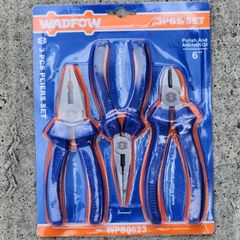 Bộ 3 kìm đa năng 6 inch Wadfow WPS0623 - Kìm răng, mũi dài và cắt, chất lượng cao, chống gỉ, tiện dụng cho gia đình và thợ chuyên nghiệp