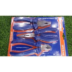 Bộ 3 kìm đa năng 6 inch Wadfow WPS0623 - Kìm răng, mũi dài và cắt, chất lượng cao, chống gỉ, tiện dụng cho gia đình và thợ chuyên nghiệp