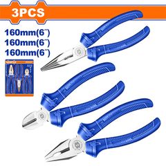 Bộ 3 kìm đa năng 6 inch Wadfow WPS0623 - Kìm răng, mũi dài và cắt, chất lượng cao, chống gỉ, tiện dụng cho gia đình và thợ chuyên nghiệp