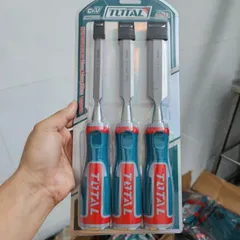 Bộ đục gỗ Total THT41K0302 - 140mm với 3 đầu đục 12mm, 19mm, 25mm, chất liệu CRV, dụng cụ hoàn hảo cho gia đình và thợ mộc.