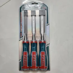 Bộ đục gỗ Total THT41K0302 - 140mm với 3 đầu đục 12mm, 19mm, 25mm, chất liệu CRV, dụng cụ hoàn hảo cho gia đình và thợ mộc.
