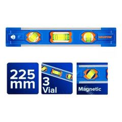 Thước Thủy Mini 225mm WSL4310 - Dụng Cụ Đo Đạc Chính Xác Bọc Nhôm và Nhựa ABS - Thích Hợp Cho Công Trình Xây Dựng