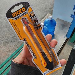 Dao Rọc Giấy Ingco HKNS18068 - Chiều Dài 150mm, Khóa Tự Động, Lưỡi 9mmx80mm - Dụng Cụ Tiện Ích Chuyên Nghiệp